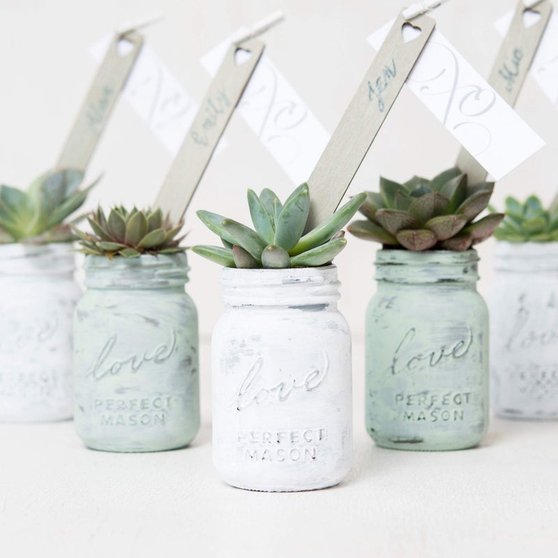 WEDDINGSTAR Mini Love Mason Jar with Lid - 6 Pack - Image 5